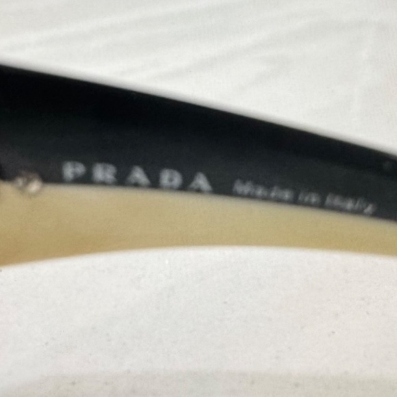 PRADA Wrap Sunglasses Black and Ivory - Picture 5 of 11